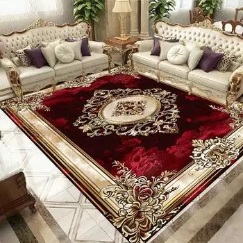 Европейский роскошный ковер для гостиной, классический домашний декор, коврики для спальни, прикроватный коврик, нескользящий, для журнального столика, можно стирать 60x90cm door mat