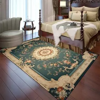 Европейский роскошный ковер для гостиной, зеленый ковер для домашнего декора, устойчивый к грязи, коврик для крыльца, нескользящий, большой ковер для спальни, моющийся 60x90cm door mat