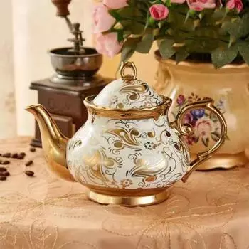 Европейский роскошный позолоченный чайник, кофейная чашка, набор посуды, чайник, чайник для послеобеденного чая, кофейная чашка
