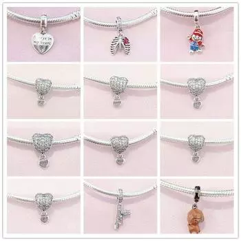 Европейский серебристый, белый цвет, сердце, сестра, двоюродная сестра, бусина «сделай сам», подходит для модного браслета-подвески, ожерелье, брелок, женские ювелирные изделия