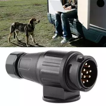 Европейский стандарт 13-контактный разъем питания прицепа для автомобиля, грузовика, электрический адаптер, разъем для фаркопа, преобразователь прицепа