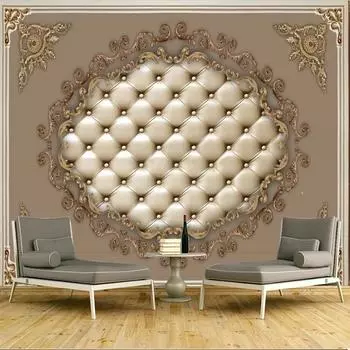 Европейский стиль 3D фрески современные скандинавские золотые мягкие обои с узором ТВ фреска домашний декор 200 cm(W) x 140 cm(H)