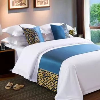 Европейский стиль бегунки роскошная вышивка кровать флаг бросить бегун свадебный номер отель украшение дома кровать хвост полотенце наволочка 45*45cm(pillowcase