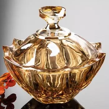 Европейский стиль бессвинцовый хрустальный стеклянный поднос для конфет домашний гостиный фруктовый поднос с крышкой банка для хранения сухофруктов закуски большой золотой
