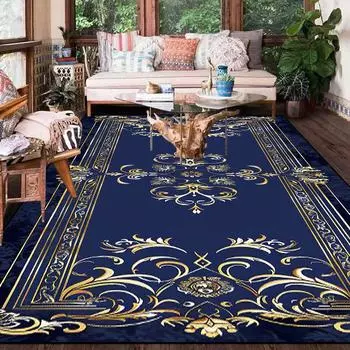 Европейский стиль Большие ковры Гостиная Домашний роскошный декор Журнальный столик Мягкие ковры Моющиеся нескользящие коврики для спальни 60x90cm door mat