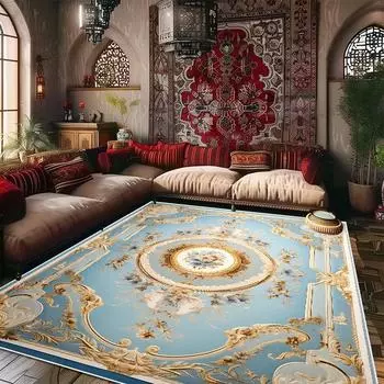 Европейский стиль, большой размер, ковры для дома, декоративный ковер для спальни, нескользящий коврик для дивана, журнального столика, моющийся 60x90cm door mat