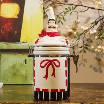 Европейский стиль креативная керамическая герметичная банка для дома и кухни украшения для хранения ремесла подарок приправа банка