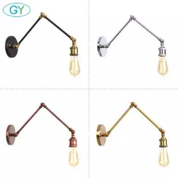 Европейский стиль Лофт настенный светильник промышленный ретро деревенский антикварный настенный светильник Эдисона винтажный поворотный кронштейн настенное бра Abajur Lampe