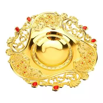 Европейский стиль Металлическая тарелка для фруктов, закусок, конфет, поднос для сервировки еды, узор павлина, украшение для дома