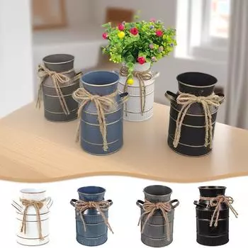 Европейский стиль, многоцветный, декоративно-цветочный, настольный держатель для цветов, ваза, украшение, железный бант, ретро-украшение