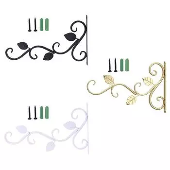 Европейский стиль настенный цветочный горшок кронштейн крючок железная вешалка держатель для растений балкон украшение дома золотой