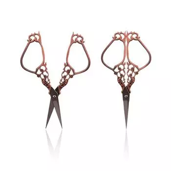 Европейский стиль, нержавеющая сталь, ретро, сливовая бутылка, домашние ножницы, ручная работа, вышитая цветочная линия, головка, срезная игольная коробка