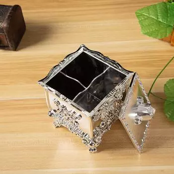 Европейский стиль Пластиковые футляры для ватных палочек Комната Домашний ватный тампон герметичный небольшой ящик для хранения Коробка для зубочисток красный