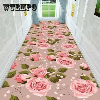 Европейский стиль, проход, ковер, декор для прихожей, коврик, роскошный коридор, длинный проход, дверной проем, напольные коврики, нескользящие W60*H100CM