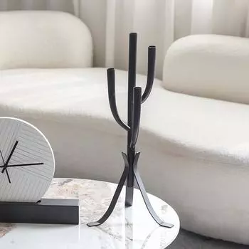 Европейский стиль середины века многоголовый металлический подсвечник украшения модель комнаты отеля B&B художественные веткообразные мягкие украшения