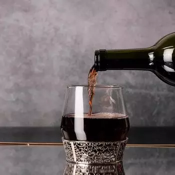 Европейский стиль Современные бокалы для вина KTV Bar Хрустальные рюмки без свинца Коктейльные стаканы 301-400ml серебряный