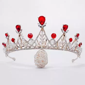 Европейский стиль свадебный головной убор свадебный новый ручной работы хрустальный венок трехцветный свадебный сплав аксессуары повязка на голову