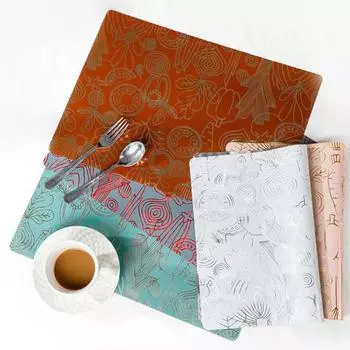 Европейский стиль водонепроницаемый ПВХ столовый коврик моющиеся обеденные принадлежности для кухни