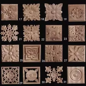 Европейский стиль винтажные деревянные резные однотонные ножки для сидений шкафов новые украшения ремесла домашний декор 5x5cm-1