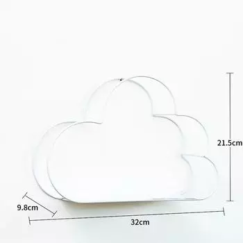 Европейский стиль Железный Облако Настенная стойка Бесплатный перфоратор Простой домашний Гостиная Настенное украшение Настенная подвеска белый
