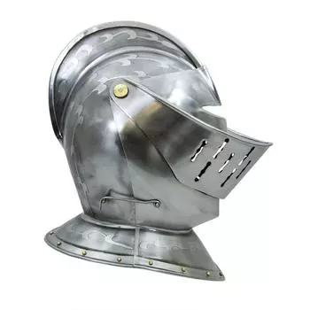 Европейский закрытый шлем с гравировкой - 18 калибр стали подарок для косплея LARP