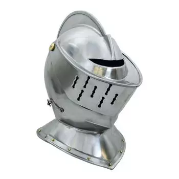 Европейский закрытый шлем - сталь 18 калибра в подарок для косплея и Хэллоуина