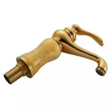 Европейский золотой смеситель для ванной комнаты, античная медная раковина, смеситель для горячей и холодной воды, розовое золото, ретро
