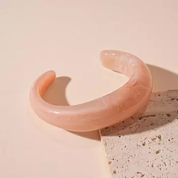 Европейско-американский стиль Акриловый открытый браслет Изогнутое ретро кольцо для руки Необычный широкий браслет Женский