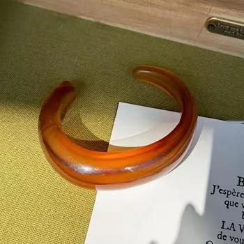 Европейско-американский стиль Широкий открытый браслет Дофамин C-образный браслет-манжета Уникальный браслет из смолы Женский Style 2