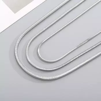 Европейское и американское индивидуальное рок-хип-хоп хип-хоп ветровое титановое стальное мужское и женское ожерелье из змеиной кости Fang 50cm