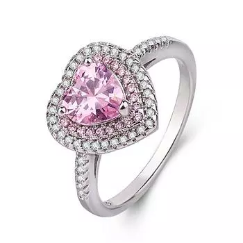 Новое розовое кольцо Love в Европе и Америке, женское кольцо с платиновым покрытием, кольцо с цирконом Resizable