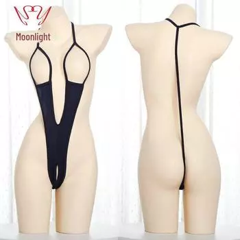 Европейское и американское сексуальное нижнее белье с открытым промежностью: Женский цельный купальник Temptation с ажурным дизайном и открытой грудью. 1834, One Size