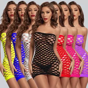 Европейское и американское сексуальное женское белье: Женская юбка Passion Hollow с открытым шаговым швом Basic Pack (Opp + White Card)