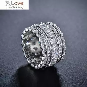 Европейское КОЛЬЦО Женское Кристалл из Австрии Изысканное кружево полое серебряное кружево указательный палец модное украшение 9