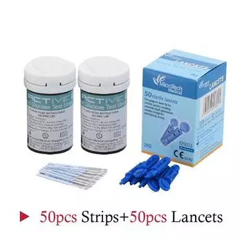 Exactiv Eq Impulse 50 шт. Бытовой глюкометр Иглы для глюкозы в крови Бумага для теста