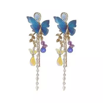 Exaggerated Butterfly Drop Earrings Elegant Jewelry Accessories Wedding