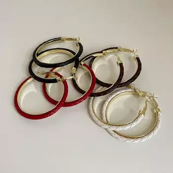 Преувеличенная индивидуальность, перекрученные кожаные большие серьги, женские, уникальные, изысканные и тонкие, простые, универсальные серьги