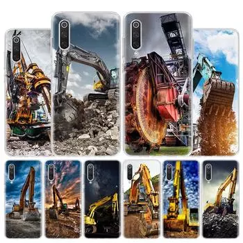 Excavating Machinery Bulldozer Man Cover Phone Case For Xiaomi Poco X3 GT X4 NFC M4 Pro M3 M2 F3 F2 F1 Mi Note 10 A3 A2 Lite A1 Xiaomi Poco X3