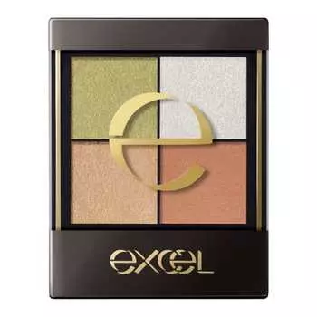 excel Real Close Shadow CX04 (Плечо плеча) Палитра теней Nuance Color, 4 цвета, 3 текстуры (Глянец, Лак, Матовый)