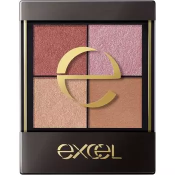 excel Real Close Shadow CX06 Back Slit Nuance Color Палитра теней для век 4 цвета 3 текстуры Глянцевый хромированный Матовый CX06 Back Slit