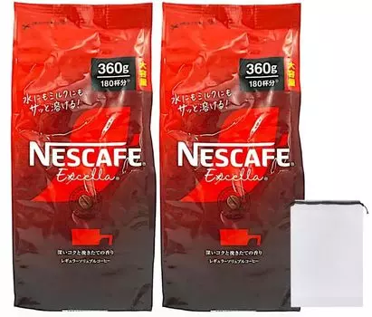 Excella Regular Soluble Coffee Commercial Refill 360 г x 2 пакета Несладкий растворимый кофе Оптовая закупка Обычный подарочный пакет Включен Срок годности