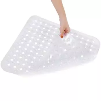 Отличный коврик для ванной, гибкий коврик для душа, противоскользящий, всасывающий, коврик для ванной, нескользящий белый