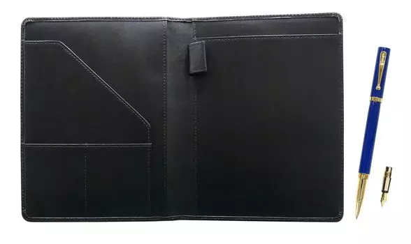 Exchange BP ZX Fountain Pen Ink with Recycled Cowhide Leather B6 Business Blue Set (Individual Structure) Holder, (T23-LSB6BHA-ZX-L) синий