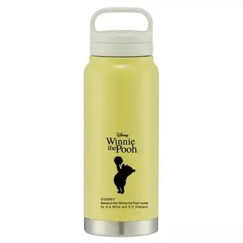 [Exclusive to .co.jp] Stainless Steel Water Bottle with Handle, Screw Type, 500ml Disney Winnie the Pooh Silhouette Skater (Skater) Thermal/Cold Mug B