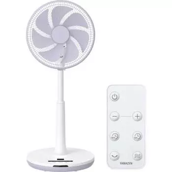 [Exclusive to .co.jp] Yamazen Living Room Fan (Equipped with Nidec DC Motor) Quiet, Remote Control Included, Automatic Left/Right Swing, 12 Levels of
