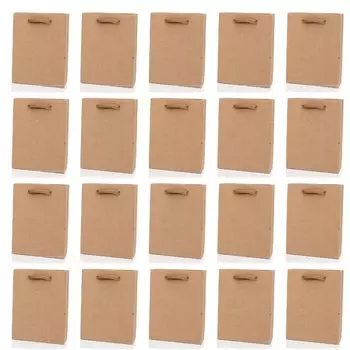 EXDUCT Набор из 20 бумажных пакетов Сумка для рукоделия, сумка для покупок, простая сумка из веревки, подарочный пакет