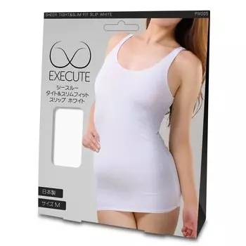 EXECUTE Tight Slim Fit Slip Белый Сделано в Японии [EXECUTE] Прозрачный и