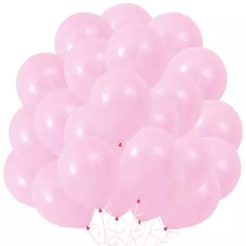 EXGOX Упаковка макарон цветных резиновых дополнительных круглых латексных шаров для дня рождения, спортивно-культурных, 10-дюймовых цветных шаров, 100 шт., розовых, шаров, украшения, толстых,