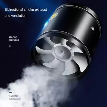 Вытяжной вентилятор Двусторонний дымоудаление Подавление низких частот Стабильная работа Супервсасывание Вентиляция с сильным ветром Утолщенные лопасти Равномерный вентилятор 4Inch чёрный