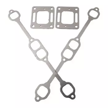Exhaust Gasket Manifold Block To Manifold Gaskets For Mercruiser 5.0 And 5.7 Engines 1980 To 2002 With Center Rise Manifolding CHINA